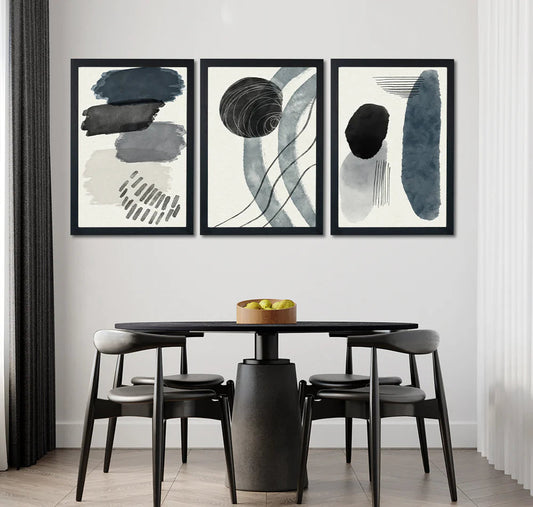 Abstract Blue 3 Frames set