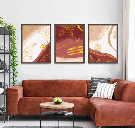 Abstract Red 3 Frames set