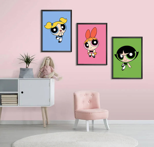Power puff Girls 3 Frames set